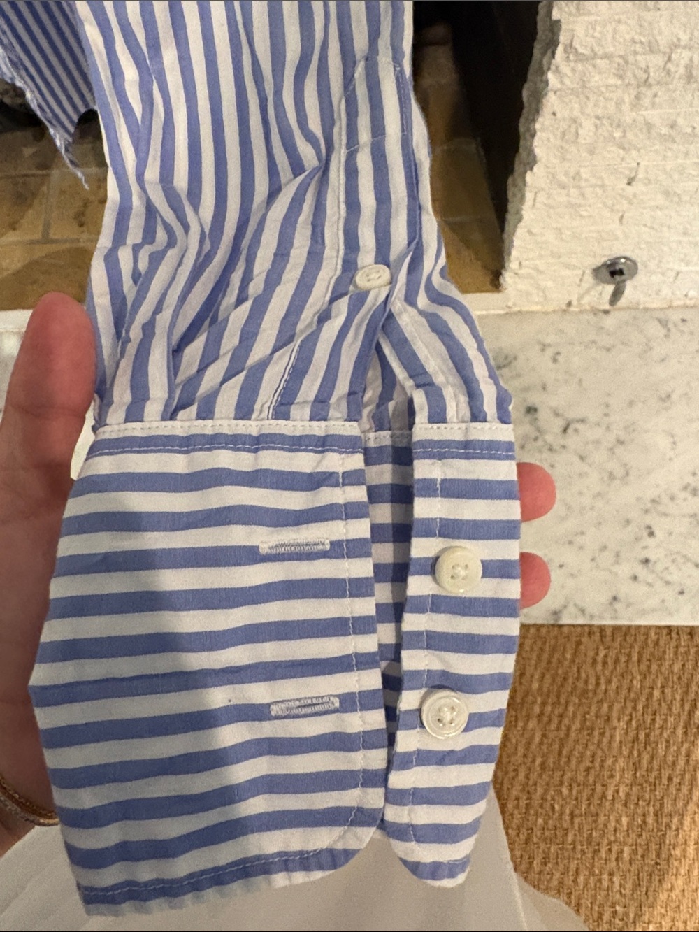 Alex Mill Wash & Go blue white stripe - Picture 3 of 4